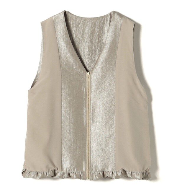 SHIPS for women「〈手洗い可能〉サテン タック バルーン ジレ」|ベスト・ジレ|