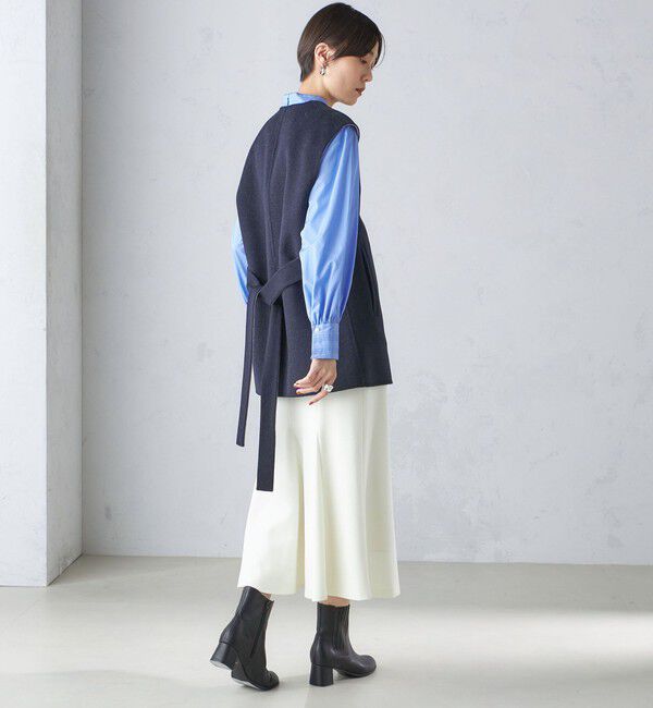 SHIPS for women「〈手洗い可能〉ニット ジョーゼット バック マーメイド スカート」|スカート|