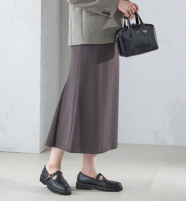 SHIPS for women「〈手洗い可能〉ニット ジョーゼット バック マーメイド スカート」|スカート|