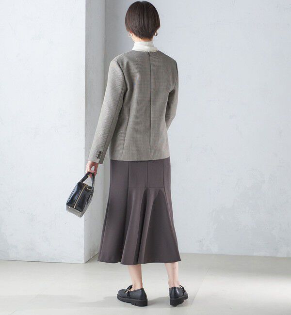 SHIPS for women「〈手洗い可能〉ニット ジョーゼット バック マーメイド スカート」|スカート|