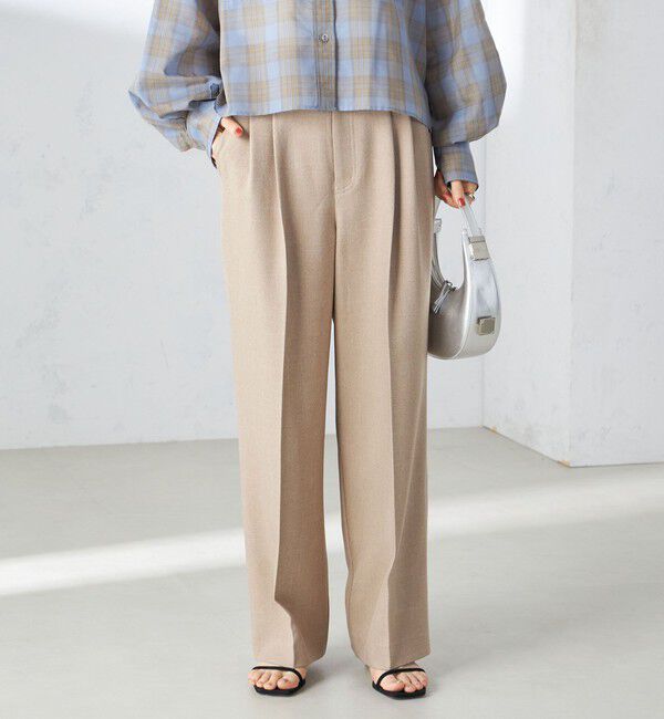 SHIPS for women「〈手洗い可能〉シャーク ツイード タック パンツ」|その他|
