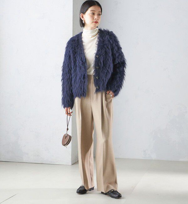 SHIPS for women「〈手洗い可能〉シャーク ツイード タック パンツ」|その他|