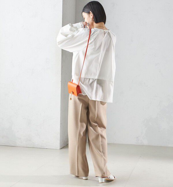 SHIPS for women「〈手洗い可能〉シャーク ツイード タック パンツ」|その他|