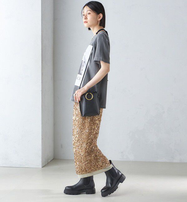 SHIPS for women「〈手洗い可能〉スパンコール Iライン スカート」|スカート|