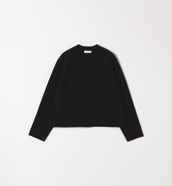 SHIPS any「SHIPS any: ミラノリブ ノーカラー ニット ジャケット カーディガン」|カーディガン|