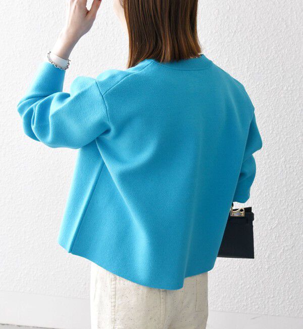 SHIPS any「SHIPS any: ミラノリブ ノーカラー ニット ジャケット カーディガン」|カーディガン|