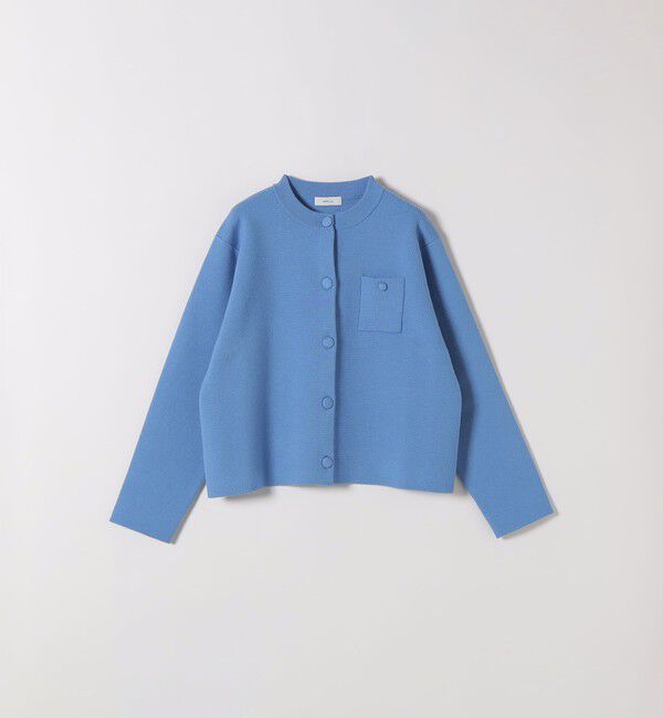 SHIPS any「SHIPS any: ミラノリブ ノーカラー ニット ジャケット カーディガン」|カーディガン|