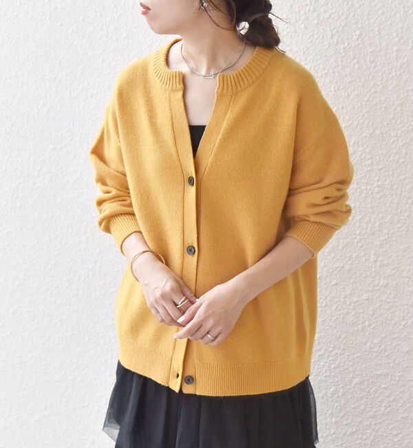 SHIPS any「SHIPS any:〈手洗い可能〉AQUA カシミヤ ミックス スキッパー カーディガン」|カーディガン|