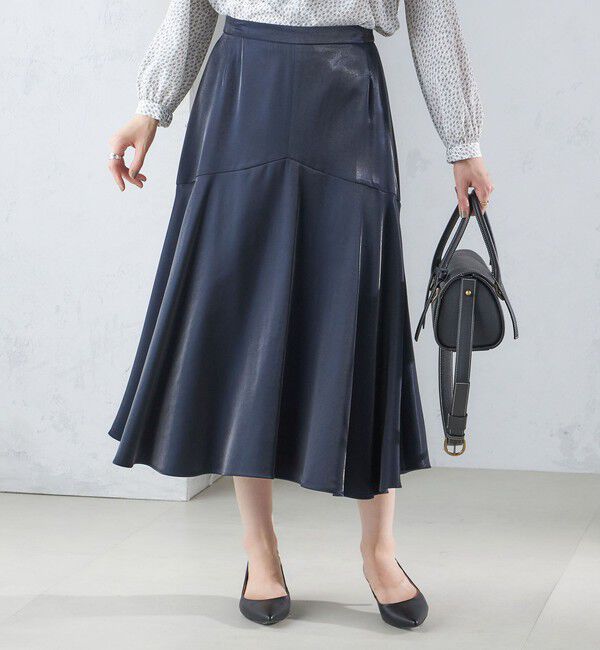 SHIPS for women「シャイニー サテン マーメイド スカート」|スカート|