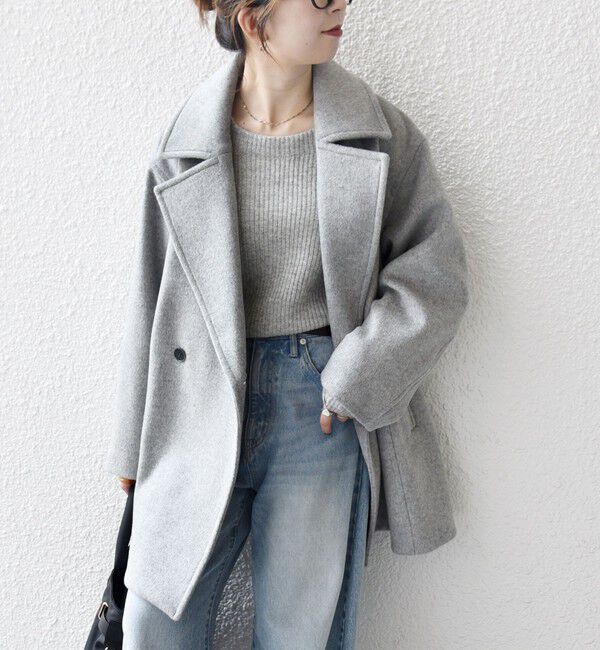 SHIPS any「SHIPS any: ウール コクーン テーラード ショート コート 25AW」|その他|