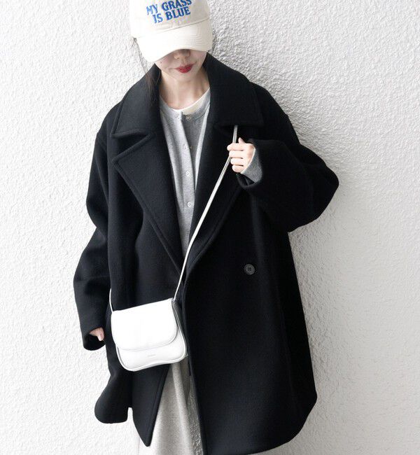 SHIPS any「SHIPS any: ウール コクーン テーラード ショート コート 25AW」|その他|