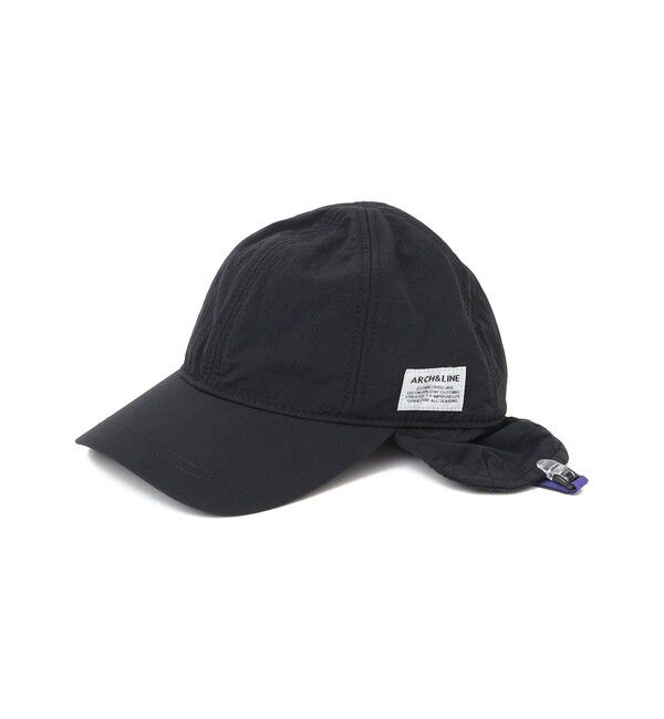 SHIPS KIDS「ARCH&LINE:リサイクル ナイロン ハイキング キャップ」|キャップ・キャスケット|ブラック
