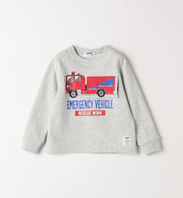 SHIPS Colors 「SHIPS Colors: 80～130cm / エマージェンシー ビハイクル(消防車) スウェット」|スウェット・ジャージ|