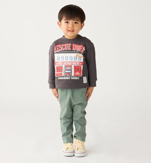 SHIPS Colors 「SHIPS Colors: 80～130cm / エマージェンシー ビハイクル(消防車) スウェット」|スウェット・ジャージ|