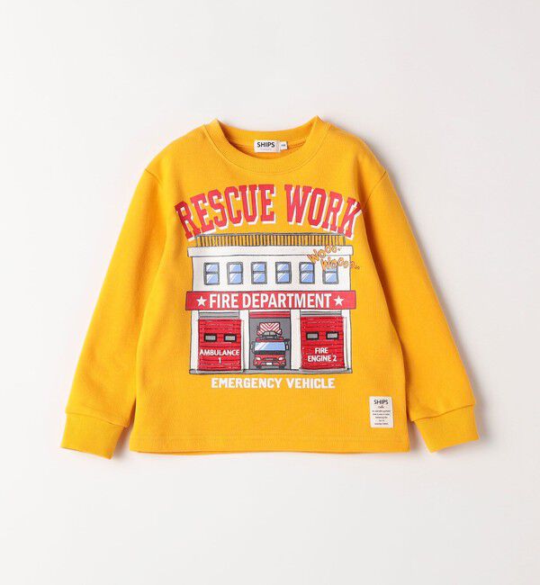 SHIPS Colors 「SHIPS Colors: 80～130cm / エマージェンシー ビハイクル(消防車) スウェット」|スウェット・ジャージ|