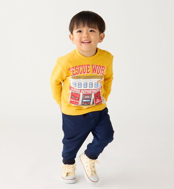 SHIPS Colors 「SHIPS Colors: 80～130cm / エマージェンシー ビハイクル(消防車) スウェット」|スウェット・ジャージ|