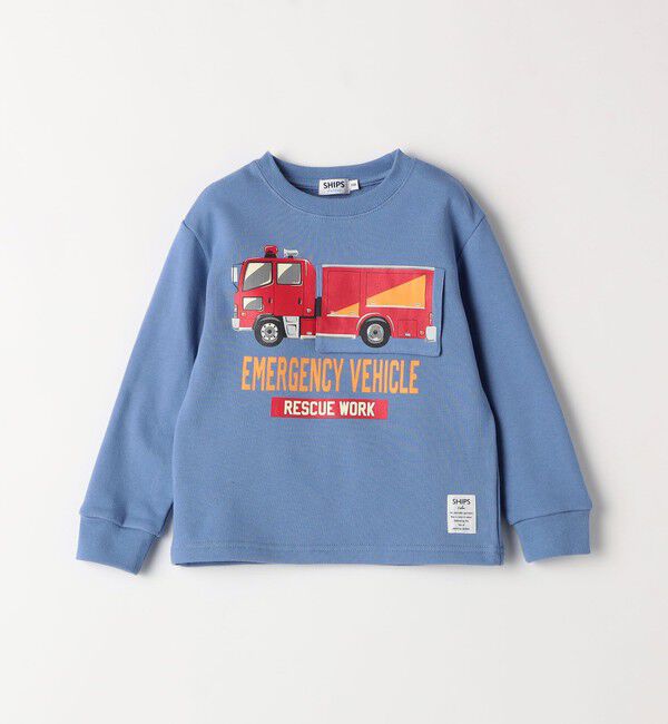 SHIPS Colors 「SHIPS Colors: 80～130cm / エマージェンシー ビハイクル(消防車) スウェット」|スウェット・ジャージ|