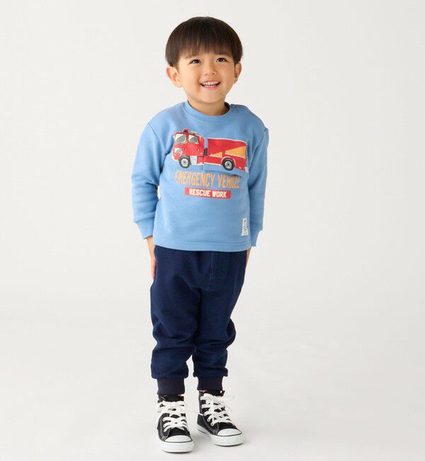 SHIPS Colors 「SHIPS Colors: 80～130cm / エマージェンシー ビハイクル(消防車) スウェット」|スウェット・ジャージ|