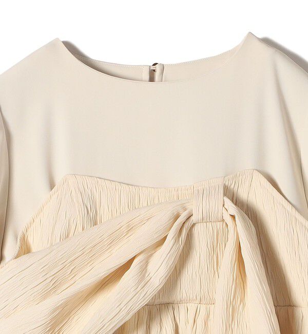 SHIPS for women「〈手洗い可能〉ジャカード ドッキング ビッグ リボン ブラウス」|シャツ・ブラウス|