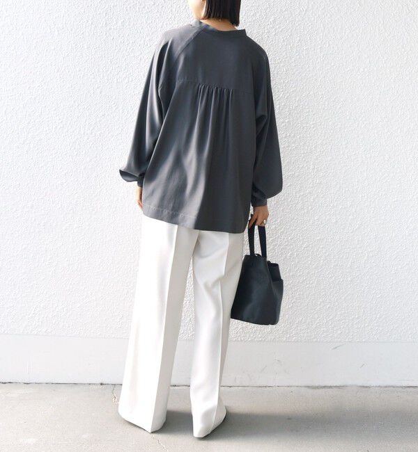 SHIPS for women「〈手洗い可能〉メタル ボタン シャンブレー ブラウス」|シャツ・ブラウス|