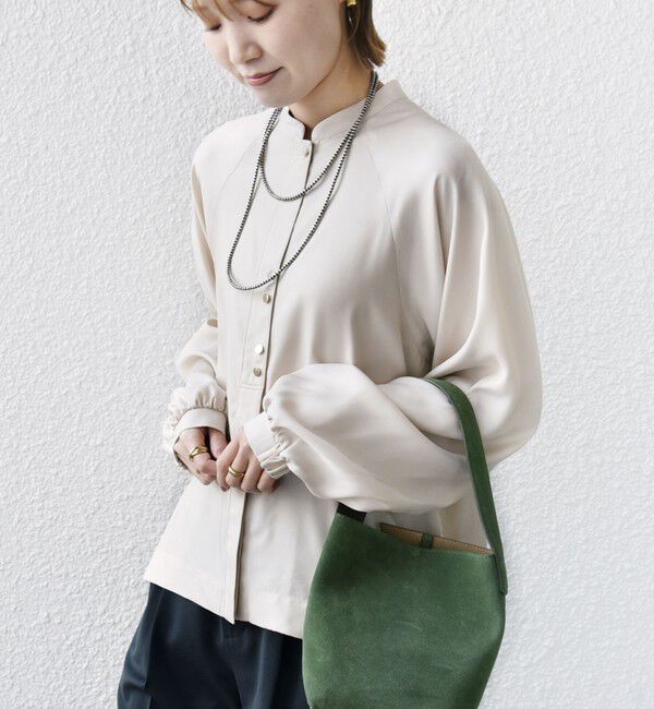 SHIPS for women「〈手洗い可能〉メタル ボタン シャンブレー ブラウス」|シャツ・ブラウス|