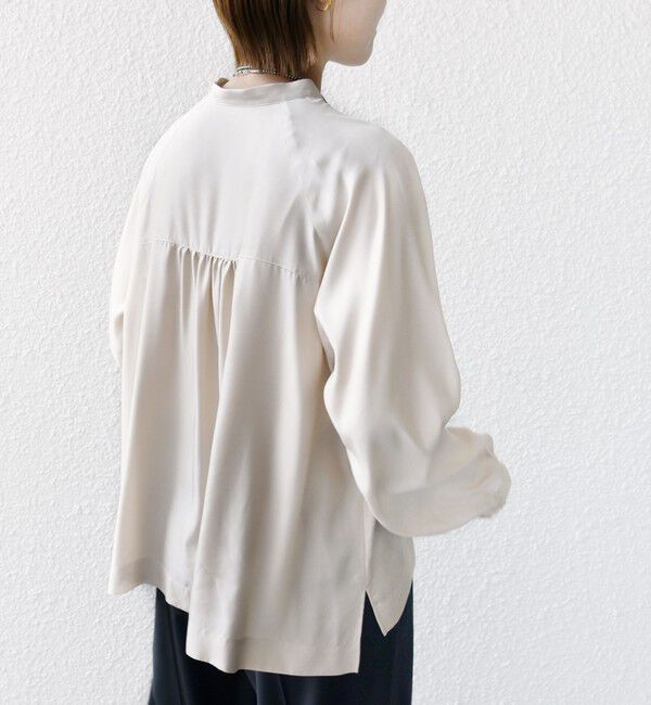 SHIPS for women「〈手洗い可能〉メタル ボタン シャンブレー ブラウス」|シャツ・ブラウス|