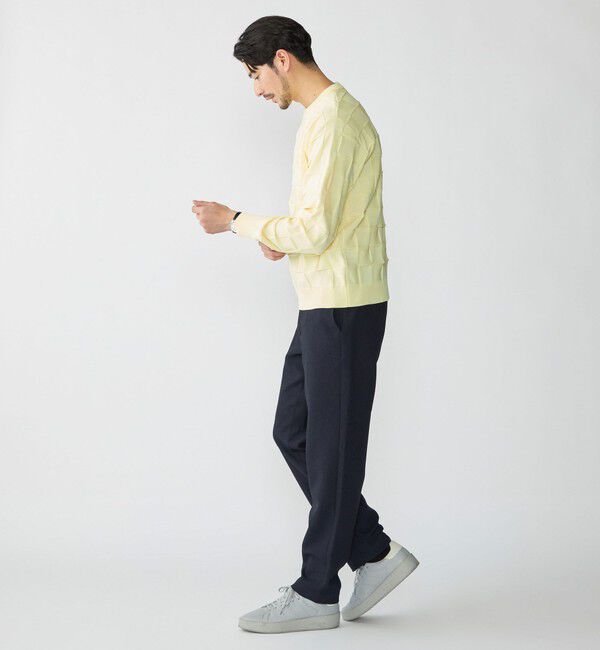 SHIPS「SHIPS: 〈手洗い可能〉Amossa(R) シャンティ ブロック リンクス編み 長袖 ニット」|ニット・セーター|