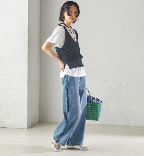 SHIPS for women「〈手洗い可能〉ペーパー ポリエステル ノースリーブ プルオーバー」|ベスト・ジレ|