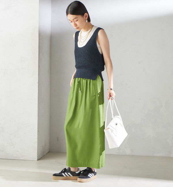 SHIPS for women「〈手洗い可能〉ペーパー ポリエステル ノースリーブ プルオーバー」|ベスト・ジレ|