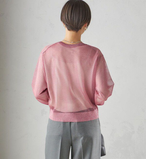 SHIPS for women「〈手洗い可能〉イタリーヤーン ラメ ショート カーディガン」|カーディガン|