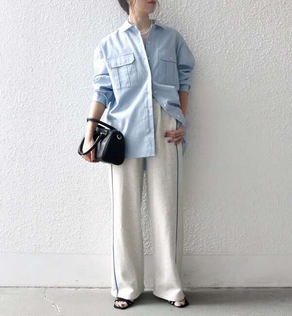 SHIPS any「SHIPS any:〈洗濯機可能〉USAコットン 裏毛 サイドライン スウェット パンツ」|その他|