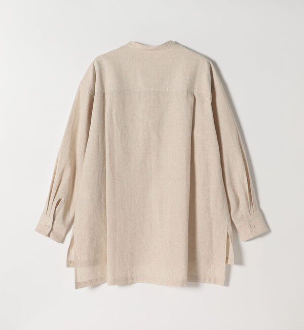 SHIPS any「【WEB限定】SHIPS any: 〈洗濯機可能〉リネン ミックス スタンドカラー ポケット シャツ 25SS」|シャツ・ブラウス|