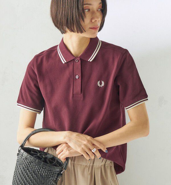 SHIPS for women「FRED PERRY:G3600 TWIN TIPPED SHIRTS」|ポロシャツ|ワイン