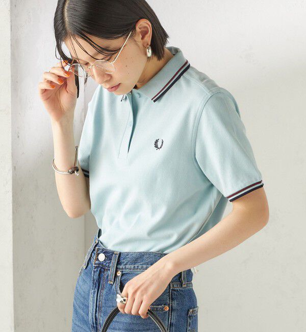 SHIPS for women「FRED PERRY:G3600 TWIN TIPPED SHIRTS」|ポロシャツ|ライトブルー
