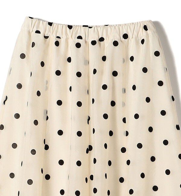 SHIPS Colors 「SHIPS Colors:オーガンジー ドット フレア スカート」|フレア|