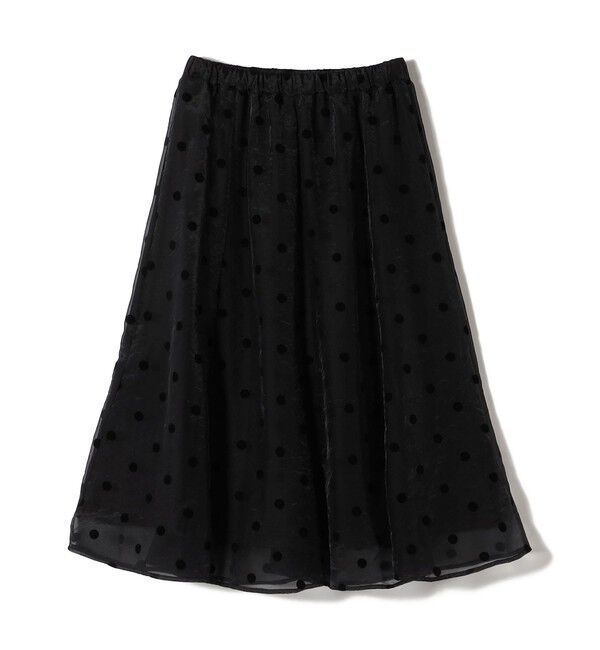 SHIPS Colors 「SHIPS Colors:オーガンジー ドット フレア スカート」|フレア|