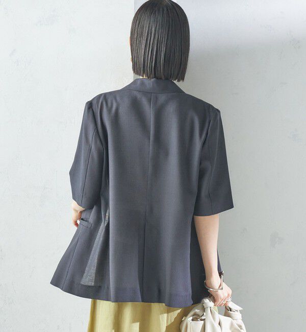 SHIPS for women「〈手洗い可能〉ダブル 半袖 ジャケット」|テーラードジャケット|