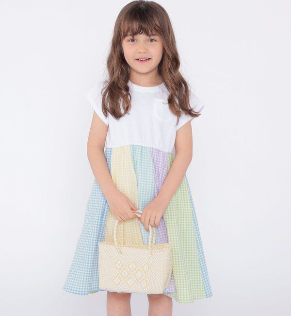SHIPS KIDS「SHIPS KIDS:100～130cm / パネル 切替 ワンピース」|ワンピース|