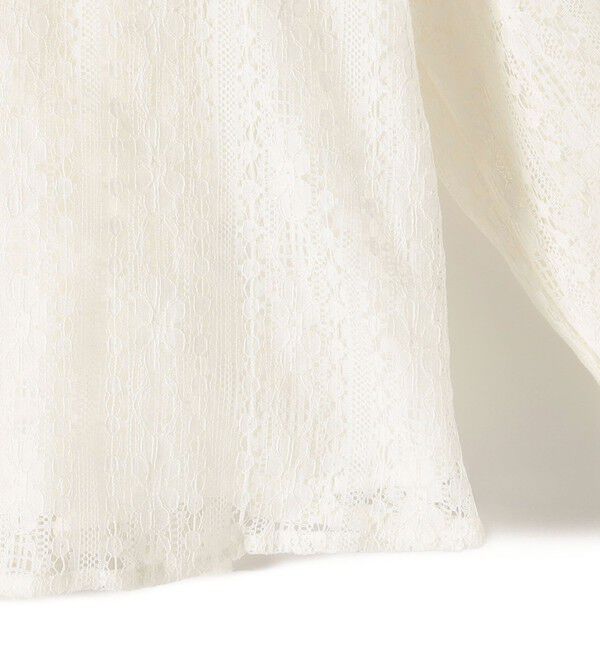 SHIPS for women「Fanaka:〈手洗い可能〉ストライプ レース 羽織」|シャツ・ブラウス|