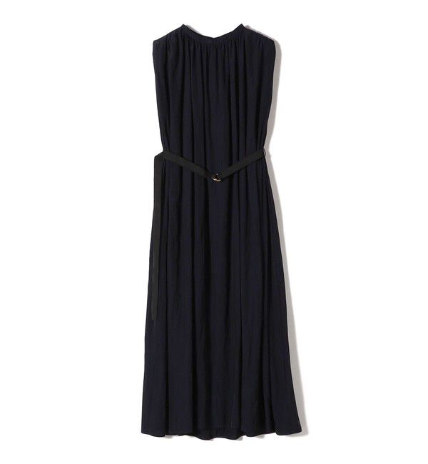 SHIPS for women「〈手洗い可能〉割繊 無地 ノースリーブ ワンピース」|ワンピース|