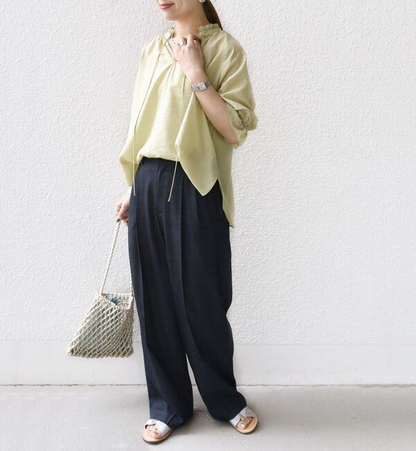 SHIPS for women「〈洗濯機可能〉前後 2WAY フリル リボン シアー ブラウス」|シャツ・ブラウス|