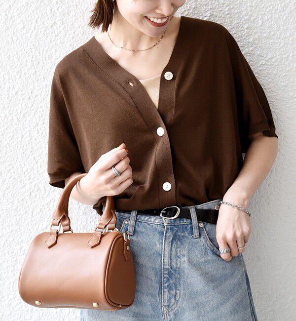 SHIPS any「SHIPS any:〈接触冷感/手洗い可能〉Vネック ドルマン ミディ カーディガン」|カーディガン|