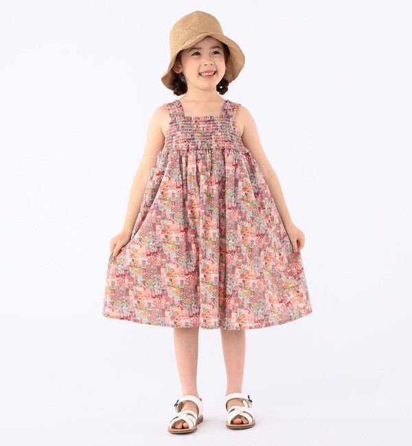 SHIPS KIDS「SHIPS KIDS:100～130cm / リバティ ノースリーブ ワンピース」|ワンピース|