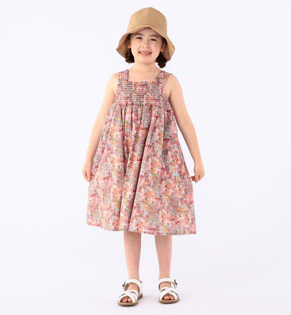 SHIPS KIDS「SHIPS KIDS:100～130cm / リバティ ノースリーブ ワンピース」|ワンピース|