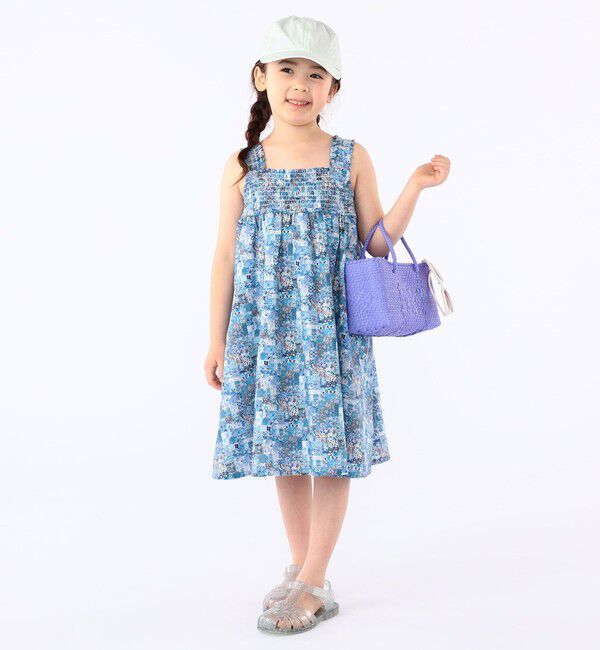 SHIPS KIDS「SHIPS KIDS:100～130cm / リバティ ノースリーブ ワンピース」|ワンピース|