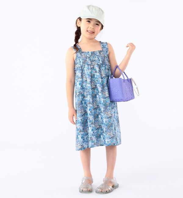 SHIPS KIDS「SHIPS KIDS:100～130cm / リバティ ノースリーブ ワンピース」|ワンピース|