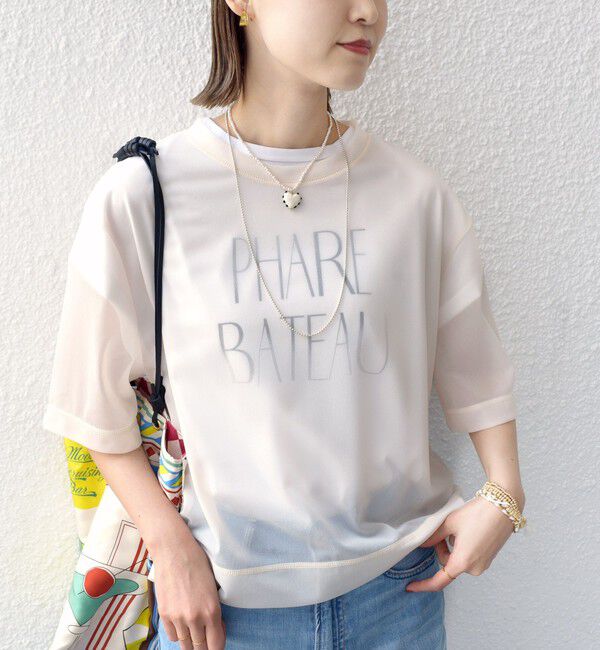 SHIPS for women「〈手洗い可能〉シアー トリコット ショート スリーブ プルオーバー」|Tシャツ・カットソー|