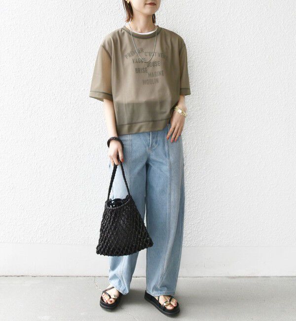 SHIPS for women「〈手洗い可能〉シアー トリコット ショート スリーブ プルオーバー」|Tシャツ・カットソー|