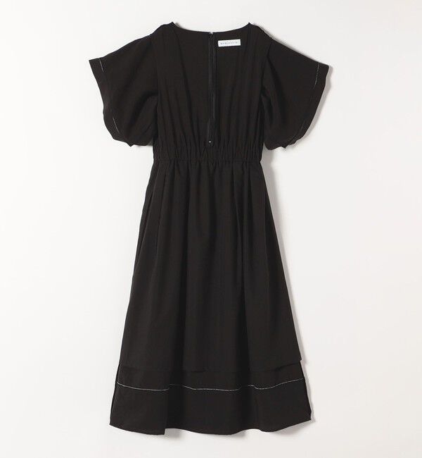 quaranciel「quaranciel:〈洗濯機可能〉ケープデザイン パイピング ワンピース」|ワンピース|