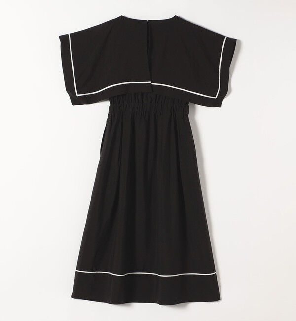 quaranciel「quaranciel:〈洗濯機可能〉ケープデザイン パイピング ワンピース」|ワンピース|